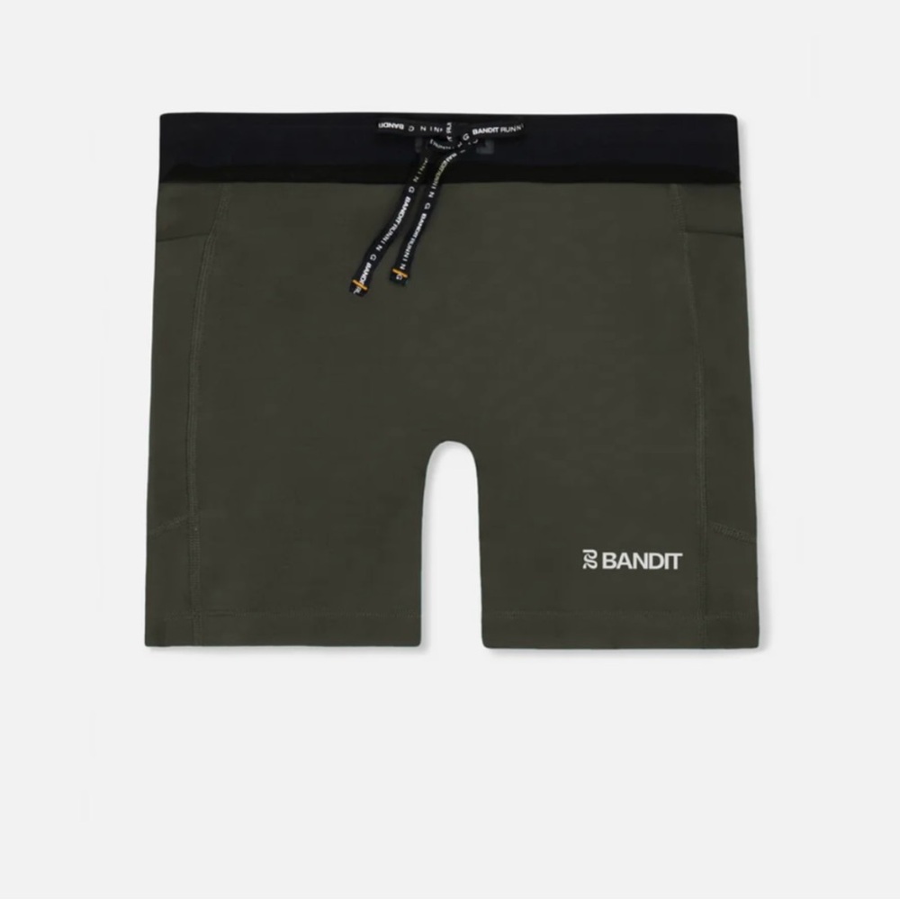 Bandit Running Women’s Stamina™ 5" Women's Compression Shorts - Dark Fatigue - Picture 2 of 5